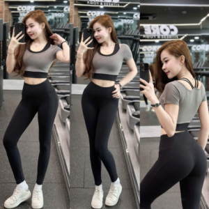 Bộ Đồ Nữ Thể Thao Áo Croptop Quần Dài