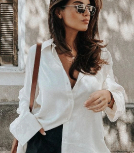 Bộ Đồ Nữ Áo Sơ Mi Quần Short Thanh Lịch